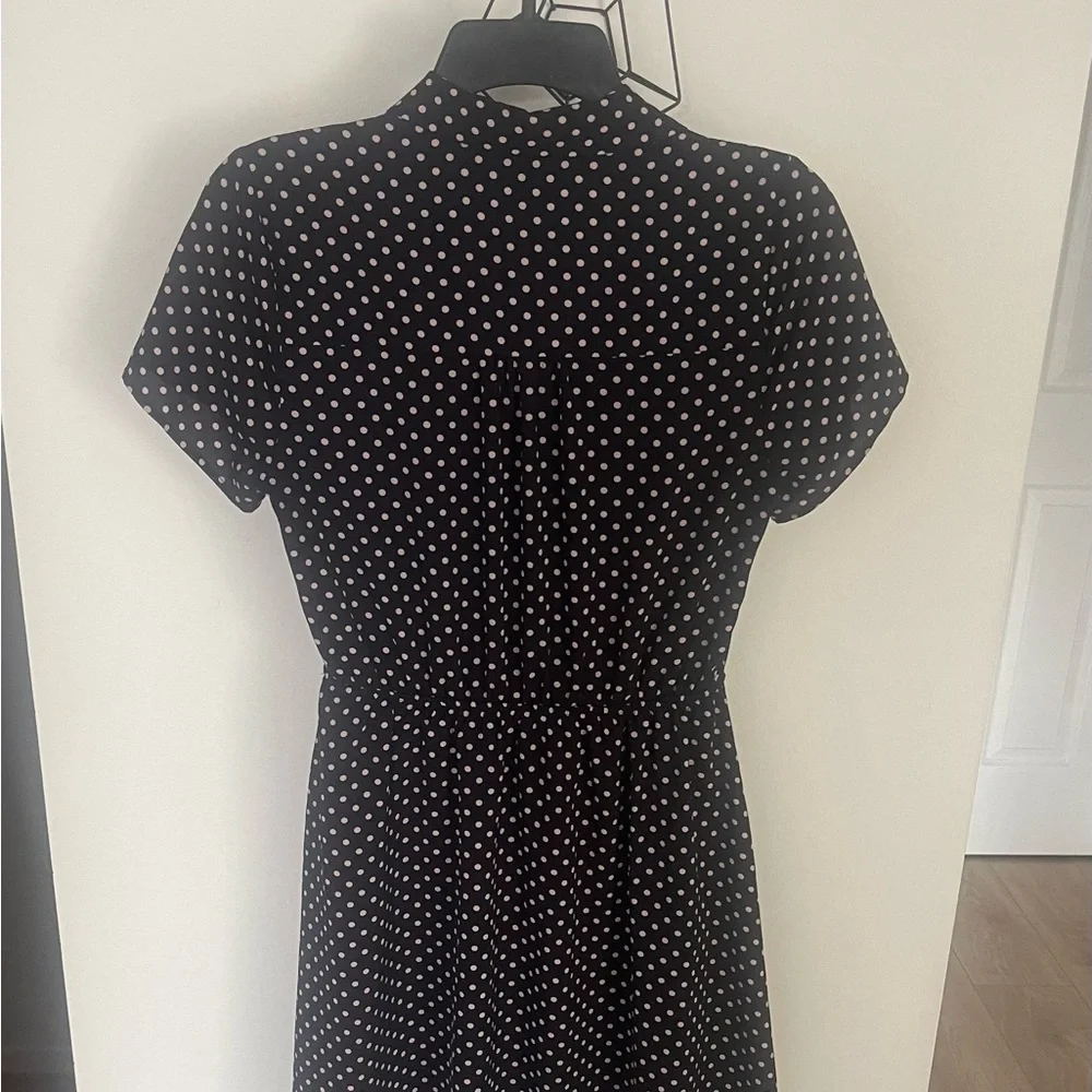 Monteau Los Angeles Lightweight Feminine Size M Women's Polka Dot Dress - Picture 3 of 6